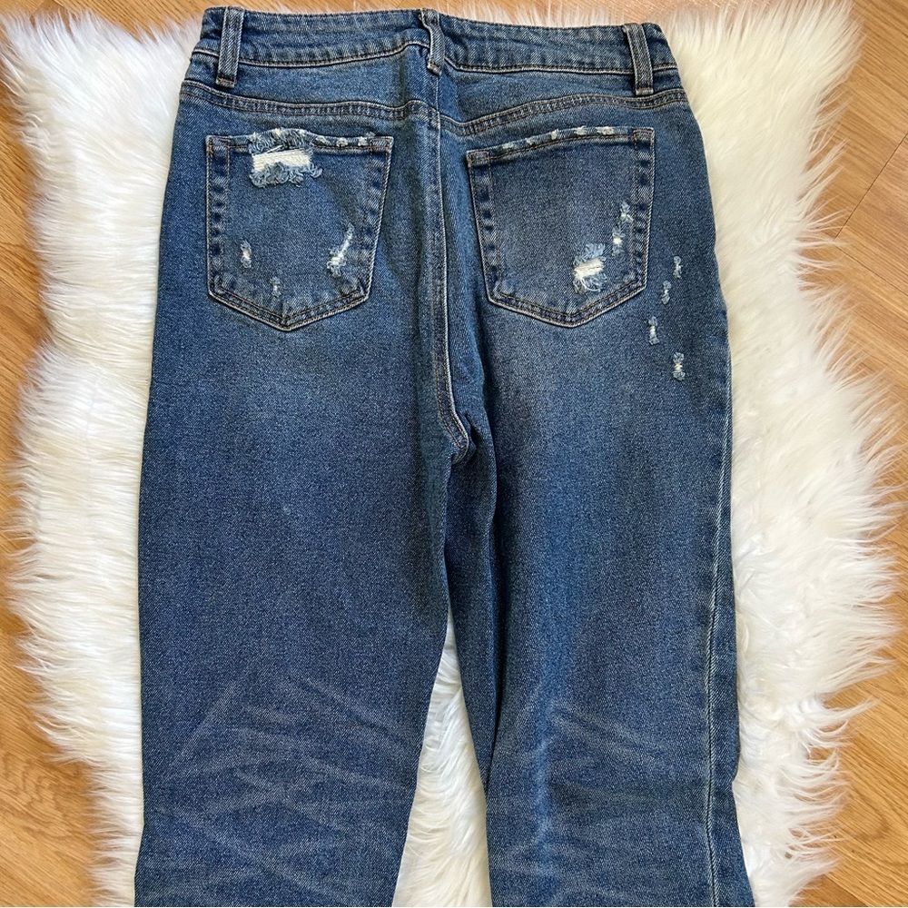 Tinsel Denim Jeans Deconstructed High Rise Size 7 - Picture 2 of 8
